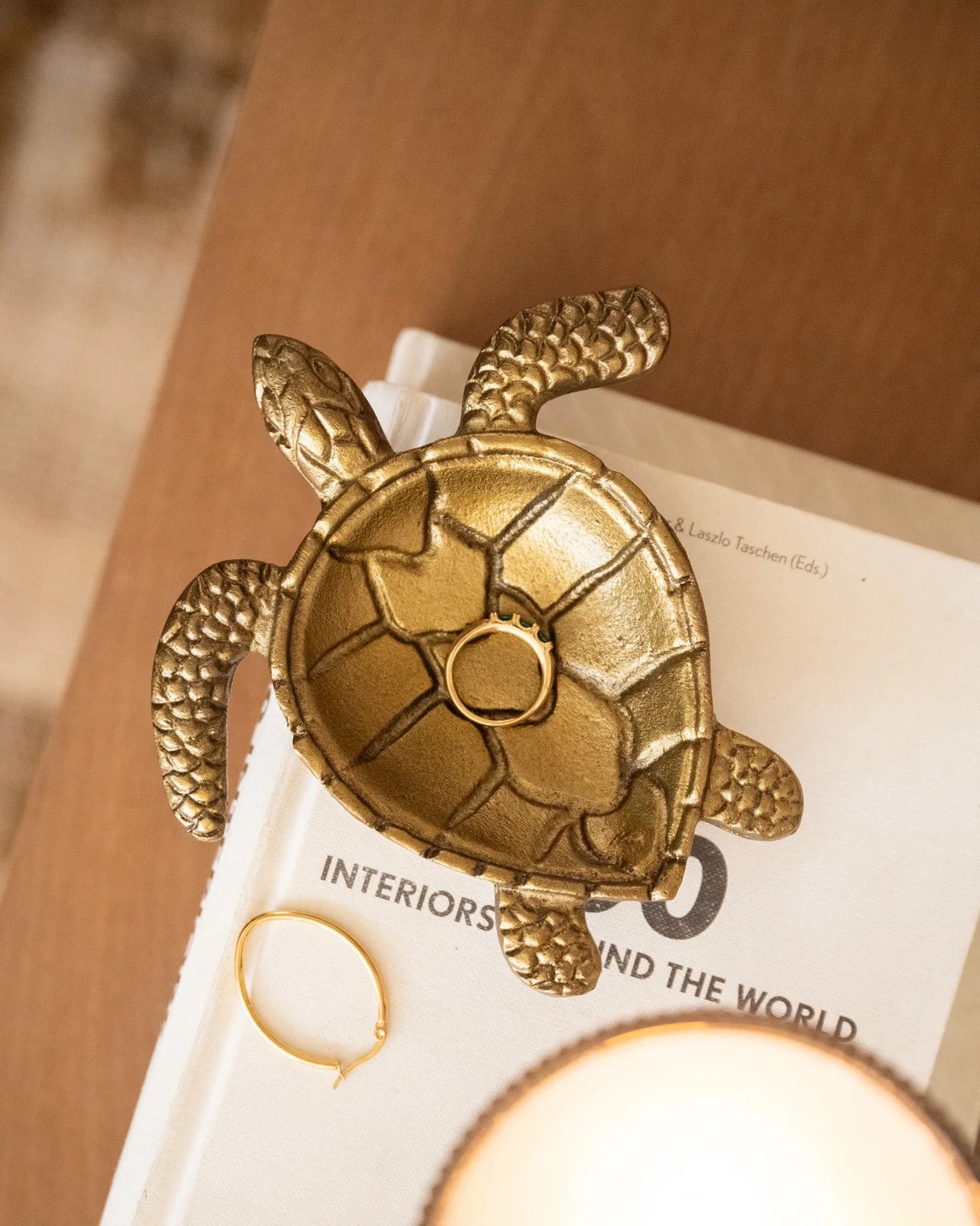 DECO TRAY TURTLE GOLD