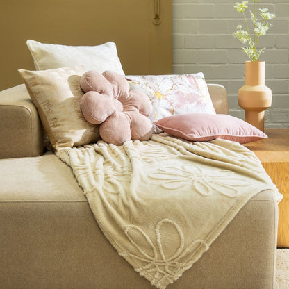 Blenda deken 150x200 cm - Beige & Roze