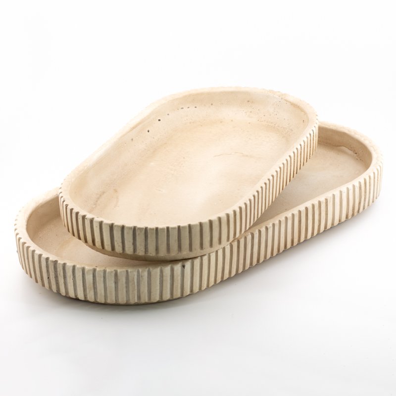 Lina Beige Dienblad Zilt