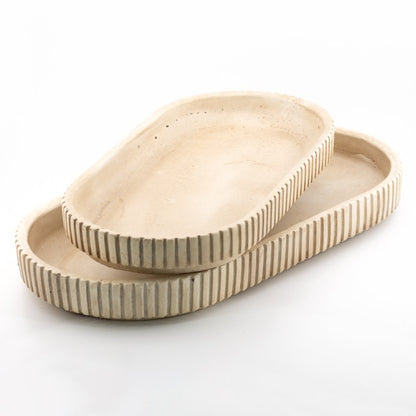 Lina Beige Dienblad Zilt