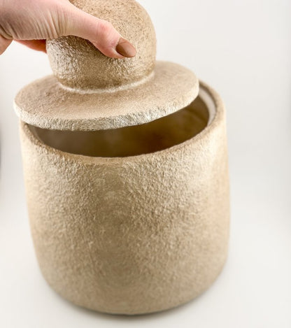 Lina Potje Met Deksel Beige