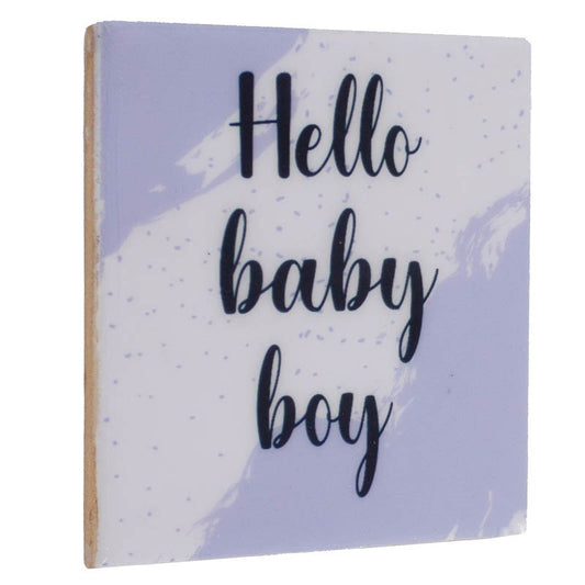 Tegeltje "Hello baby boy"