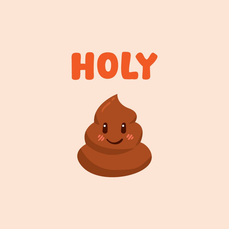 Tegeltje "Holy shit"