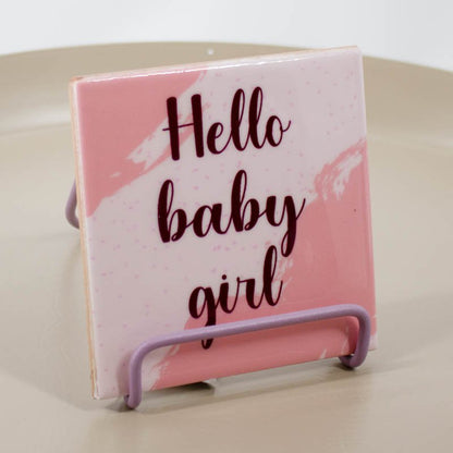Tegeltje "Hello baby girl"