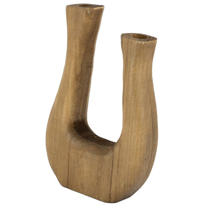 Houten organische kaarsenstandaard