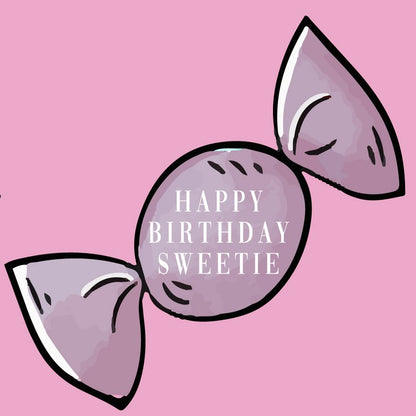 Tegeltje "Happy birthday sweetie"