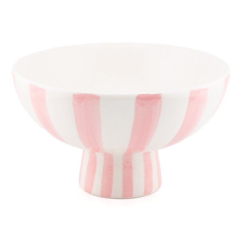 Aardewerk Schaal Stripe Roze