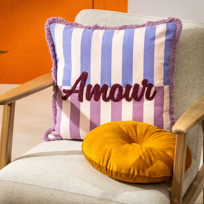 Amour Kussen Striped Pink