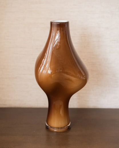 DECO VAAS SUNA GLASS BROWN