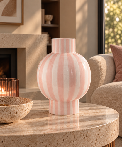 Lina Vaas Keramiek Orb Striped