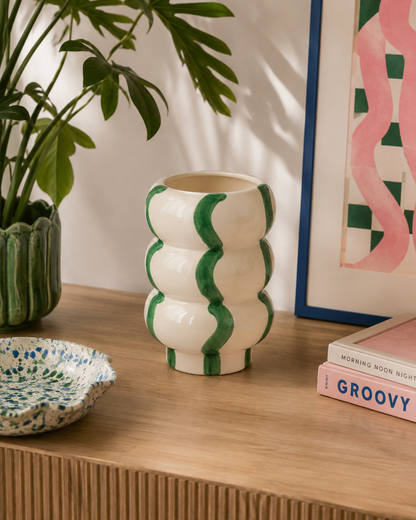 Luma Vaas Lines Groen