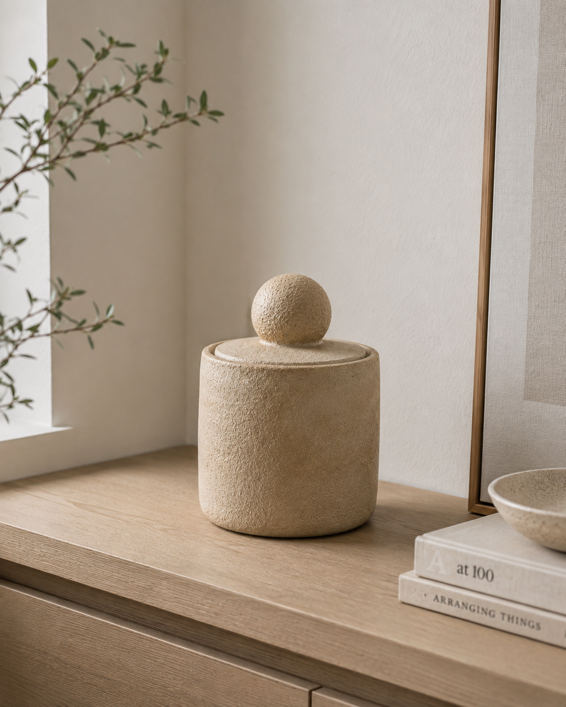 Lina Potje Met Deksel Beige
