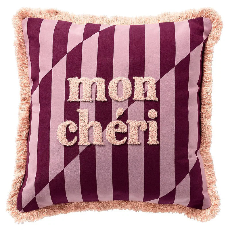 Cherie Kussen Striped Pink