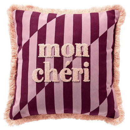 Cherie Kussen Striped Pink